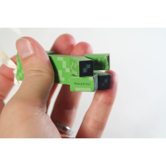 Mojang Minecraft Creeper Ornament 2020 Christmas Green Mob 3D Hanging - Picture 6 of 7